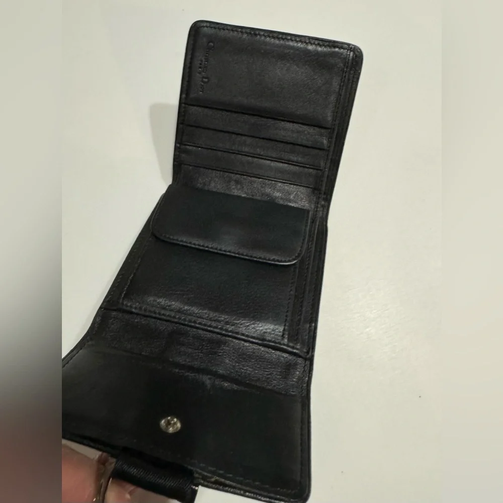 Dior compact trifold wallet